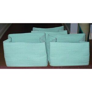 New Set of 3 Woven Baskets for Storage, Cotton Rope Storage Basket for Decor